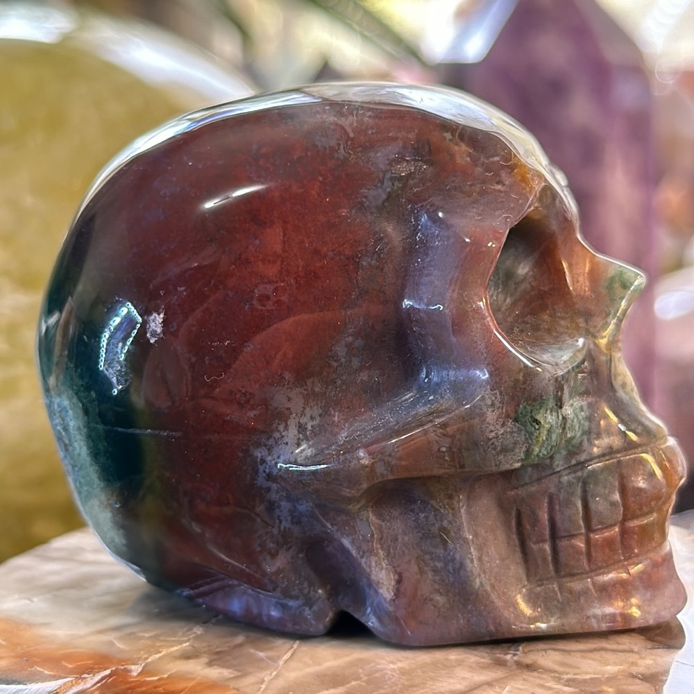 🌸SALE🌸 Ocean Jasper Crystal Skull Carving!